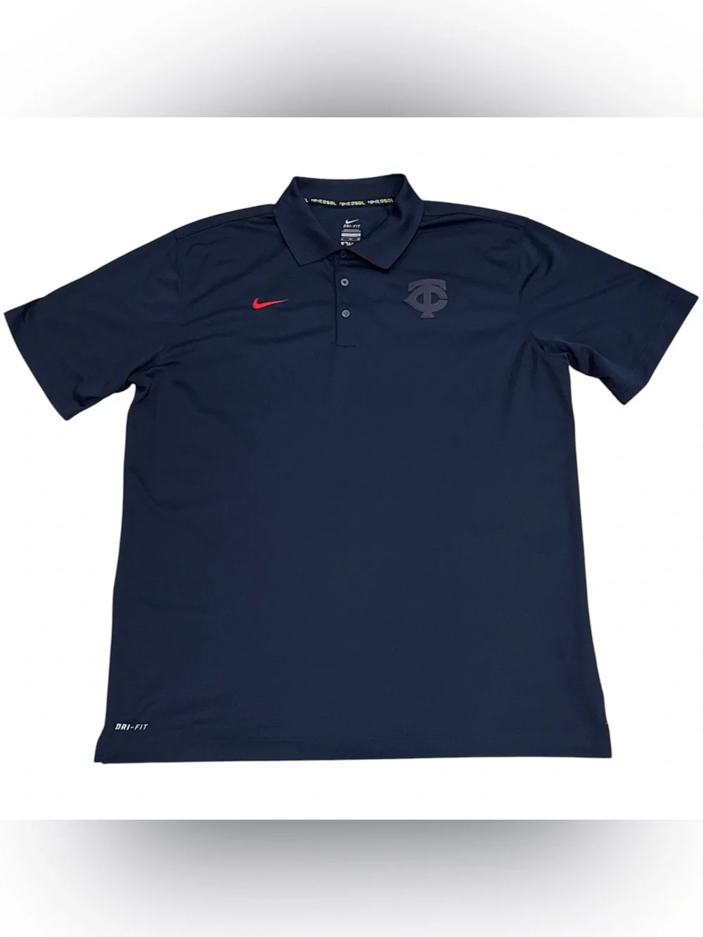 Nike Minnesota Twins Authentic Collection Blue Dri Fit Baseball Polo Shirt XL